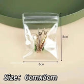 10-100pcs PVC Self Sealing Plastic Jewelry Zip Lock Bags Reclosable Thick Transparent Ziplock Gift Packaging Storage Pouches